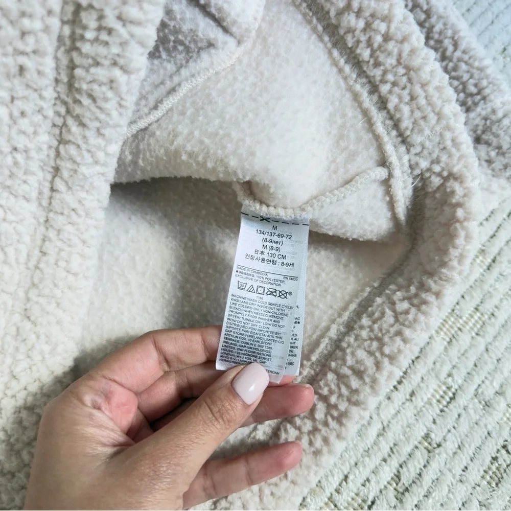 GAP Kids Sherpa Quarter-Zip Girl's Sweater M (8)